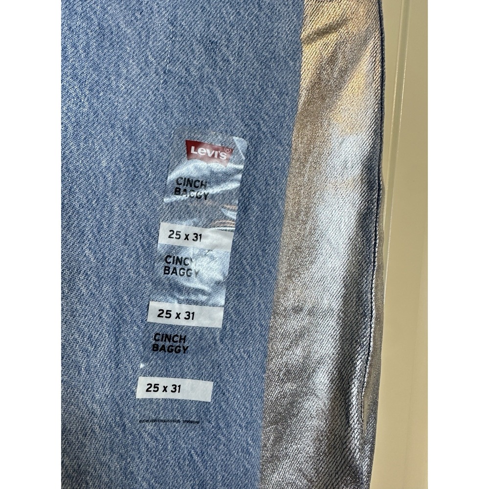 NWT Levi's Cinch Baggy High Rise Loose straight leg jeans sz 25 x 31 $79 cotton - Picture 2 of 16
